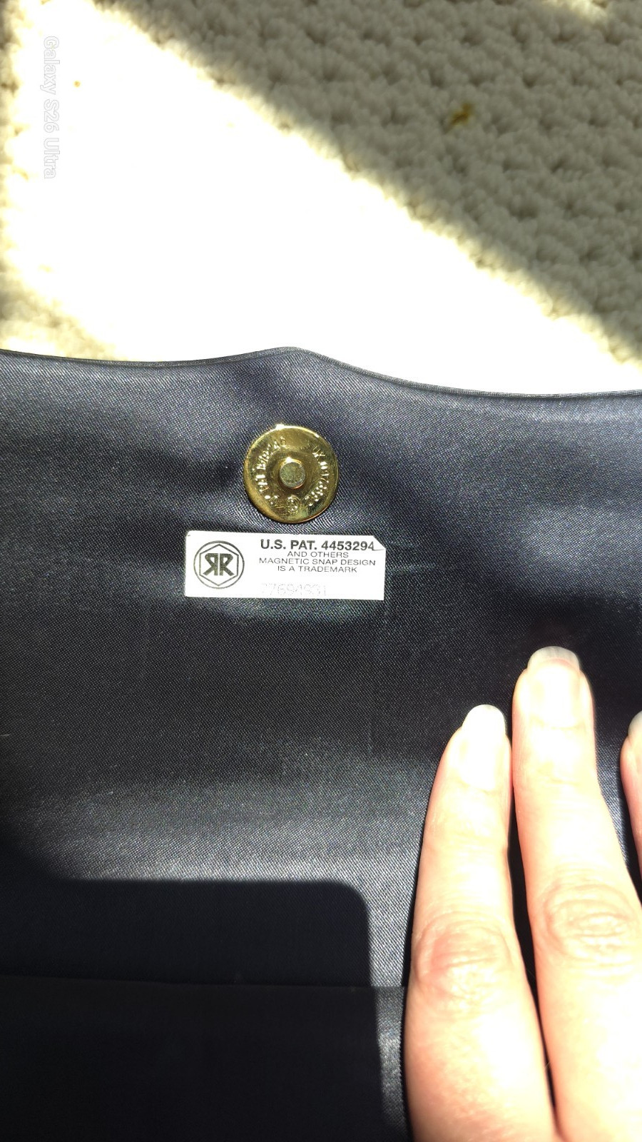 La Regale LTD Vintage Clutch Midnight Blue Satin Made in China 90s Y2K Small