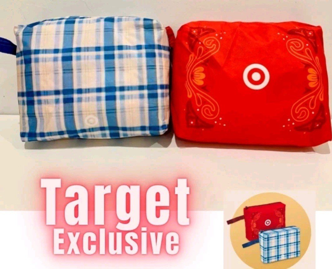 Target Exclusive Summer 2026 Water Resistant Pouches (Set of 2 Bags) Red & Blue
