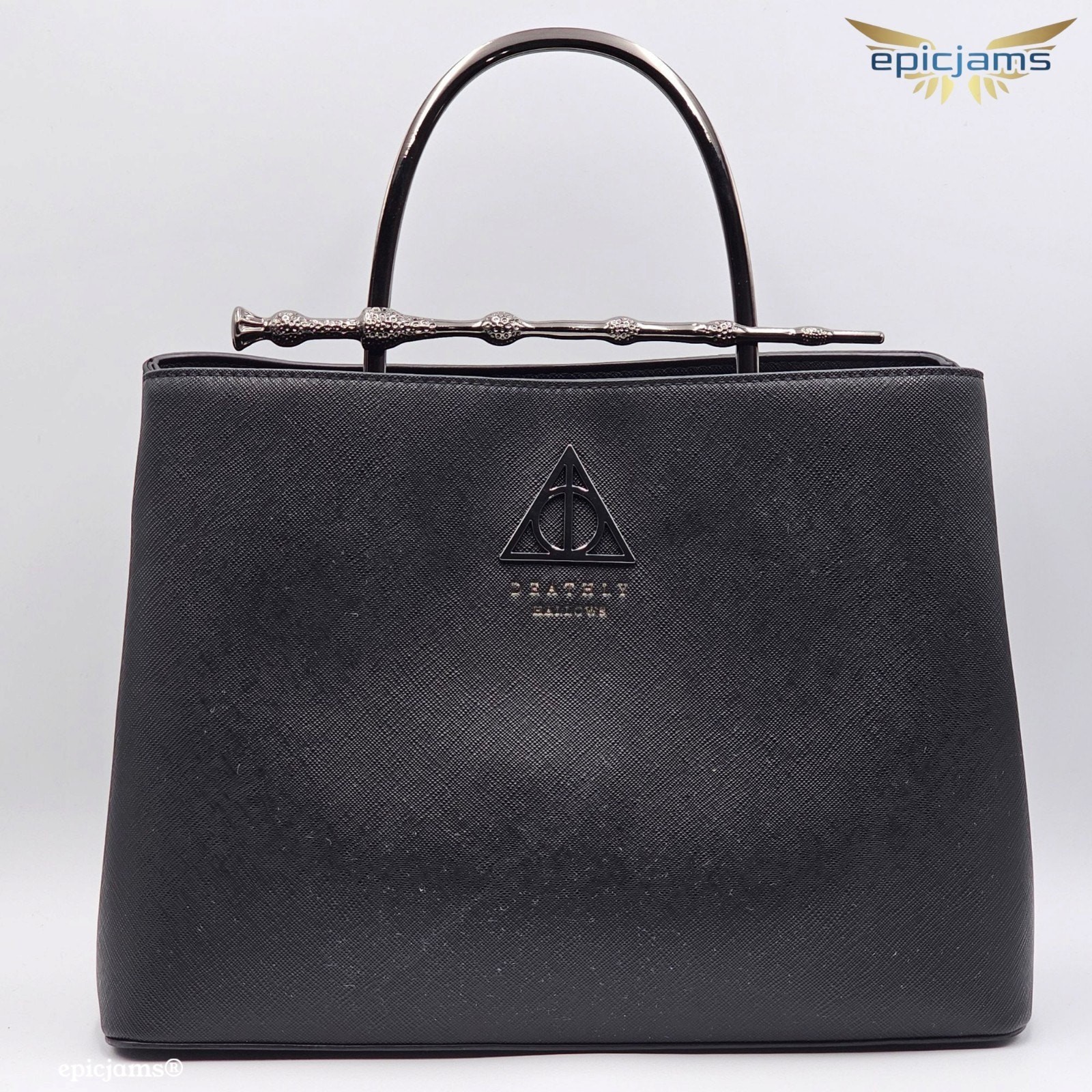 Loungefly Harry Potter Elder Wand Deathly Hallows Black Handbag New