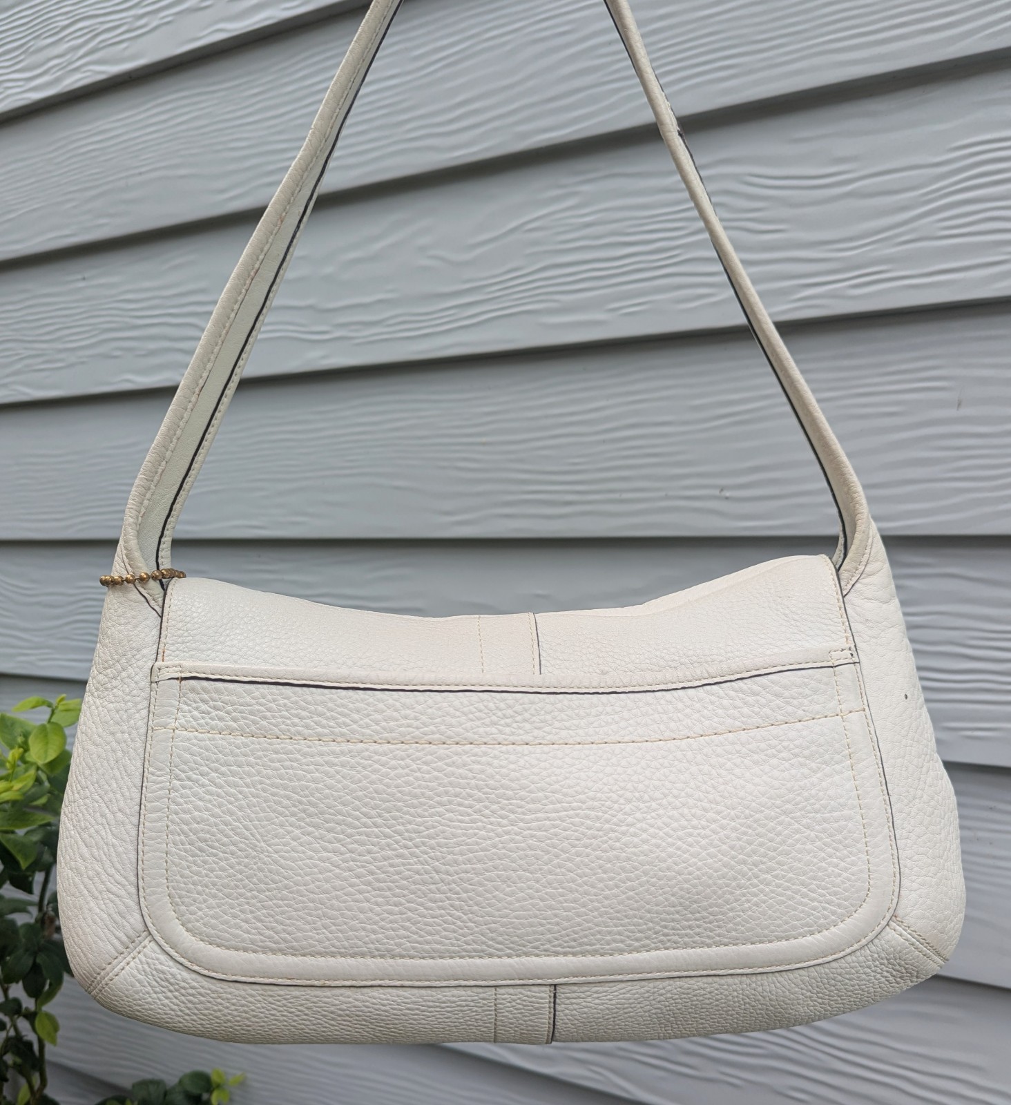 Coach White Ergo Kisslock Shoulder Bag