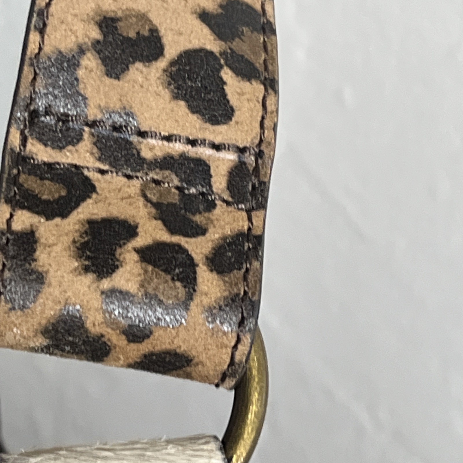 Narcona Handbag Western Calf Hair Leather Embellish Glitter Animal Print Concho
