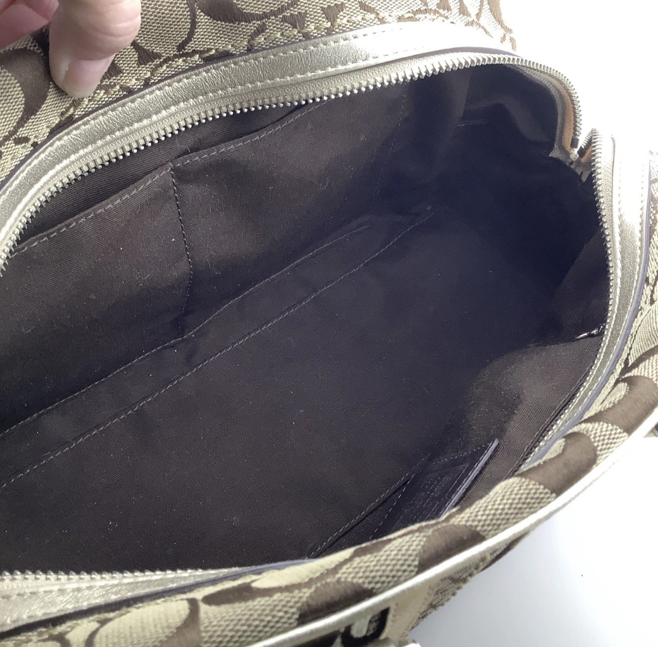 Coach Soho F12317 Signature Patchwork Satchel Mia Vintage Y2K Canvas Metallic
