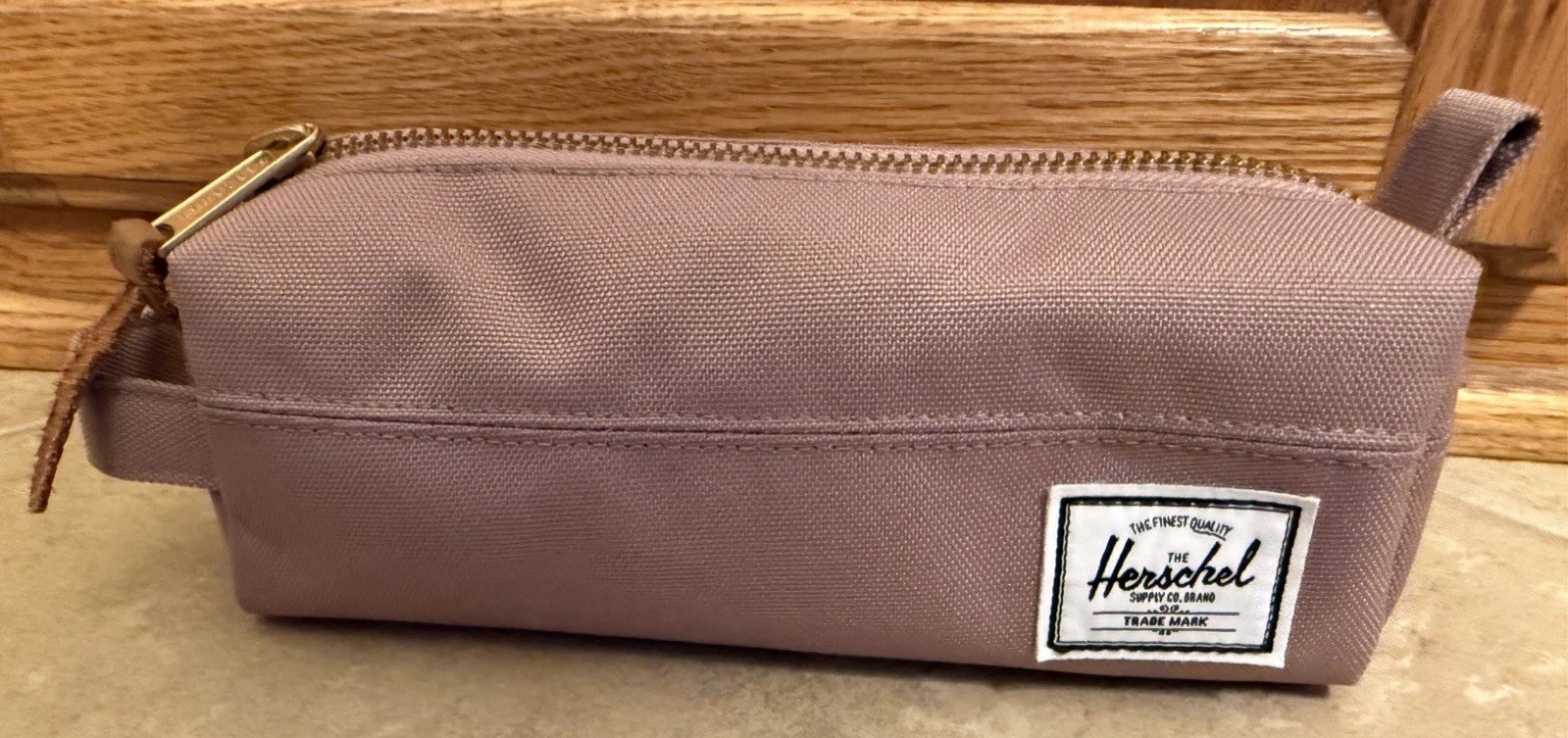 Herschel Supply Co Settlement Pencil Case Ash Rose Pink Canvas Pouch