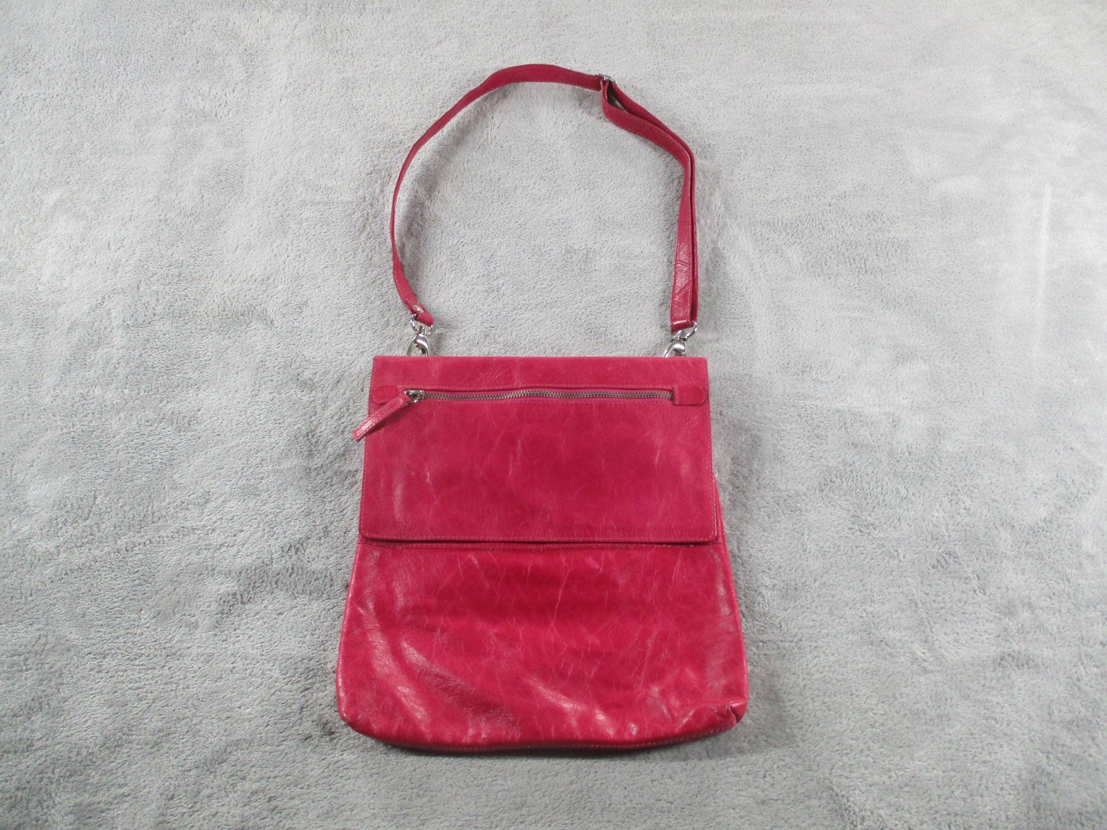 Maurizio Taiuti Crossbody Bag Womens Medium Pink Leather Made In Italy