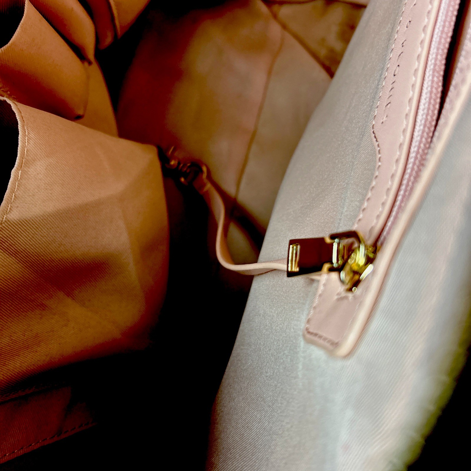 Poppy and Peonies “Go-Getter” Travel Tote Bag Beige W/removable Bag