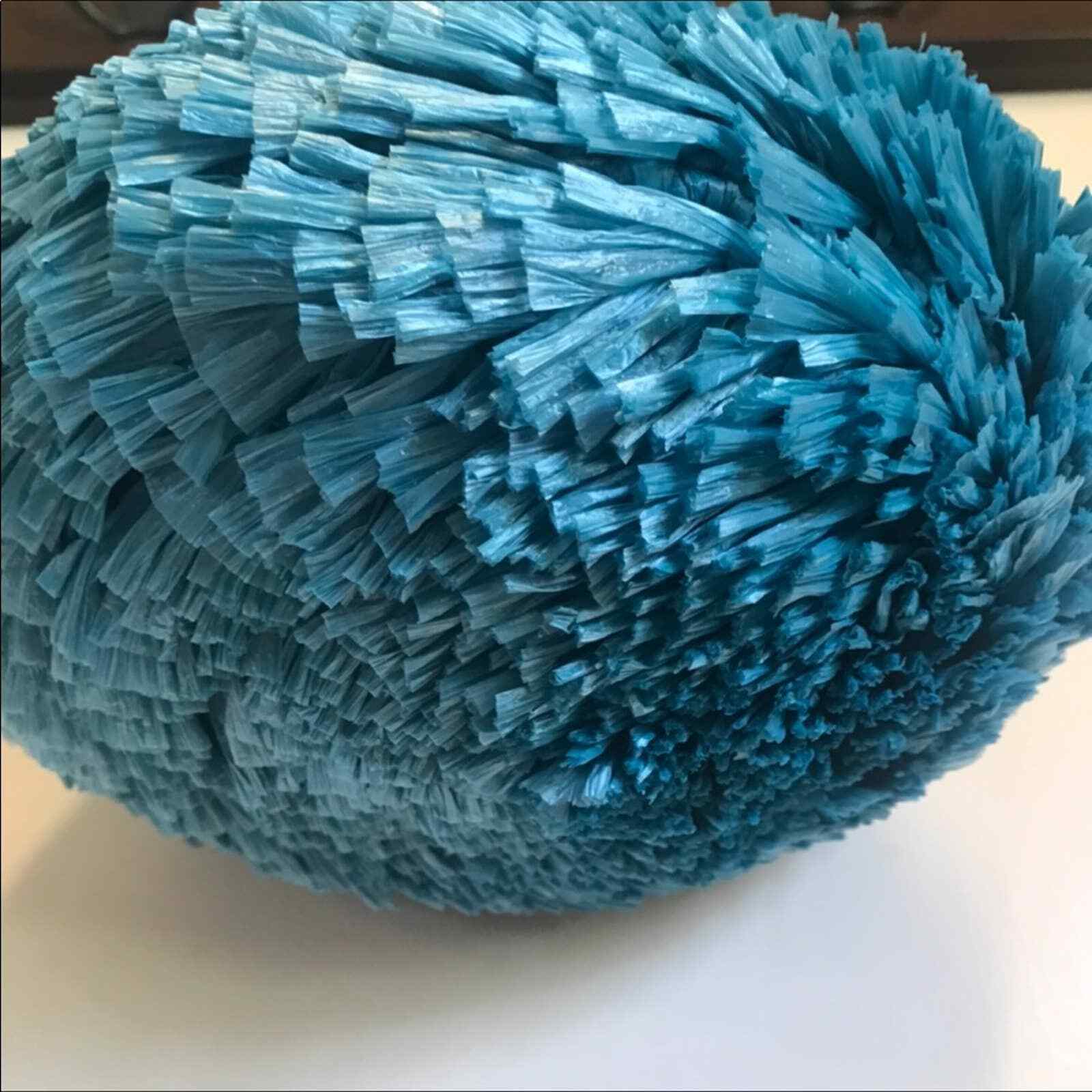 Carolina Santo Domingo Uni Raffia Ocean Blue Purse