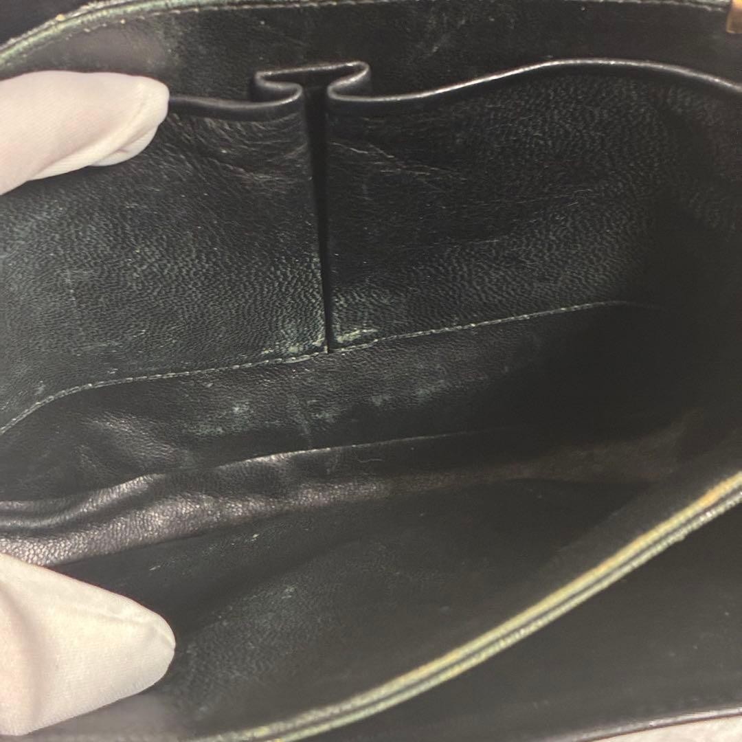 Celine Horse Carriage Shoulder Bag Black Leather Gold Hardware 8.7×7.5×2.2 inch