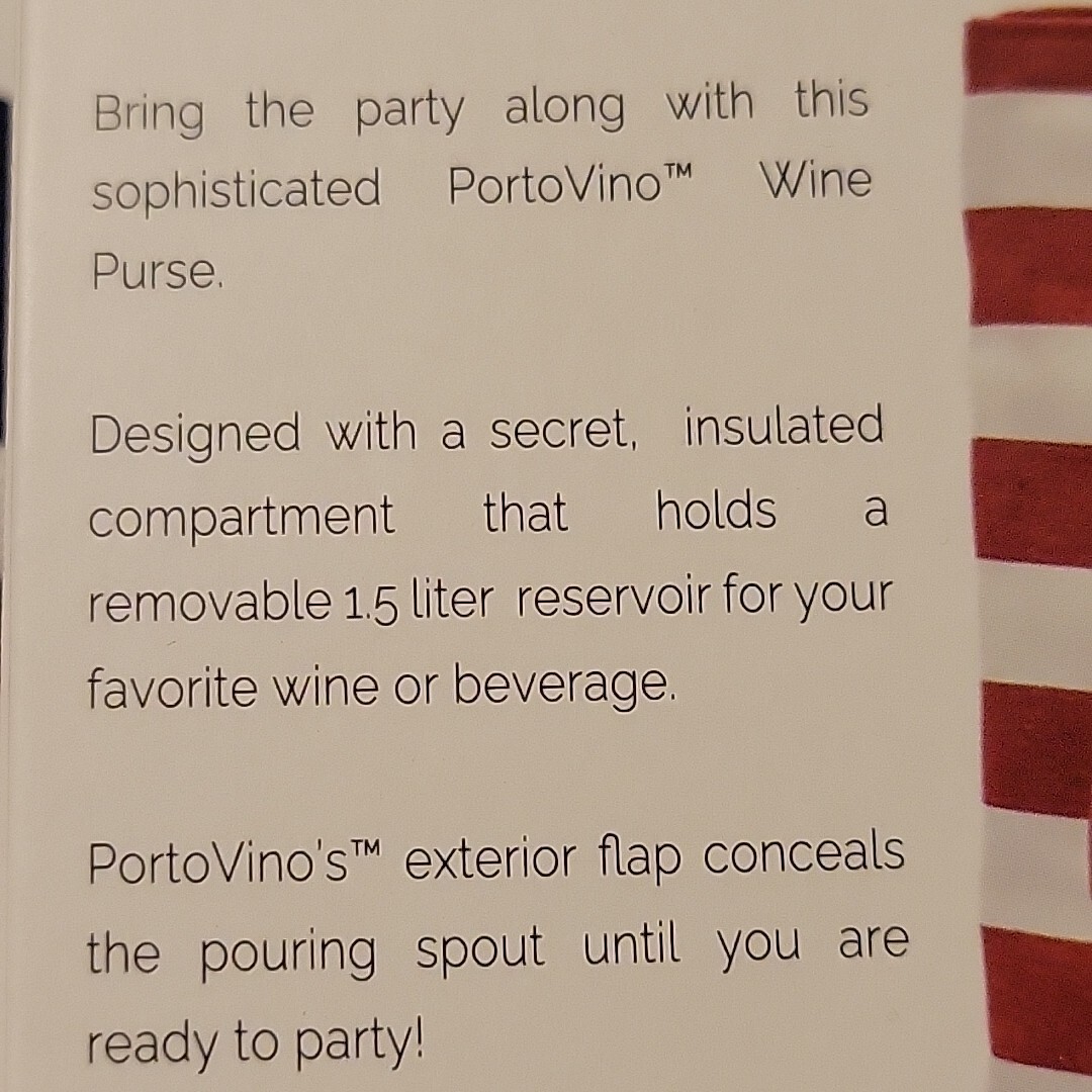 Beach Wine Purse/tote With Hidden Leakproof Insulated Compartment Hold 1.5 Liter
