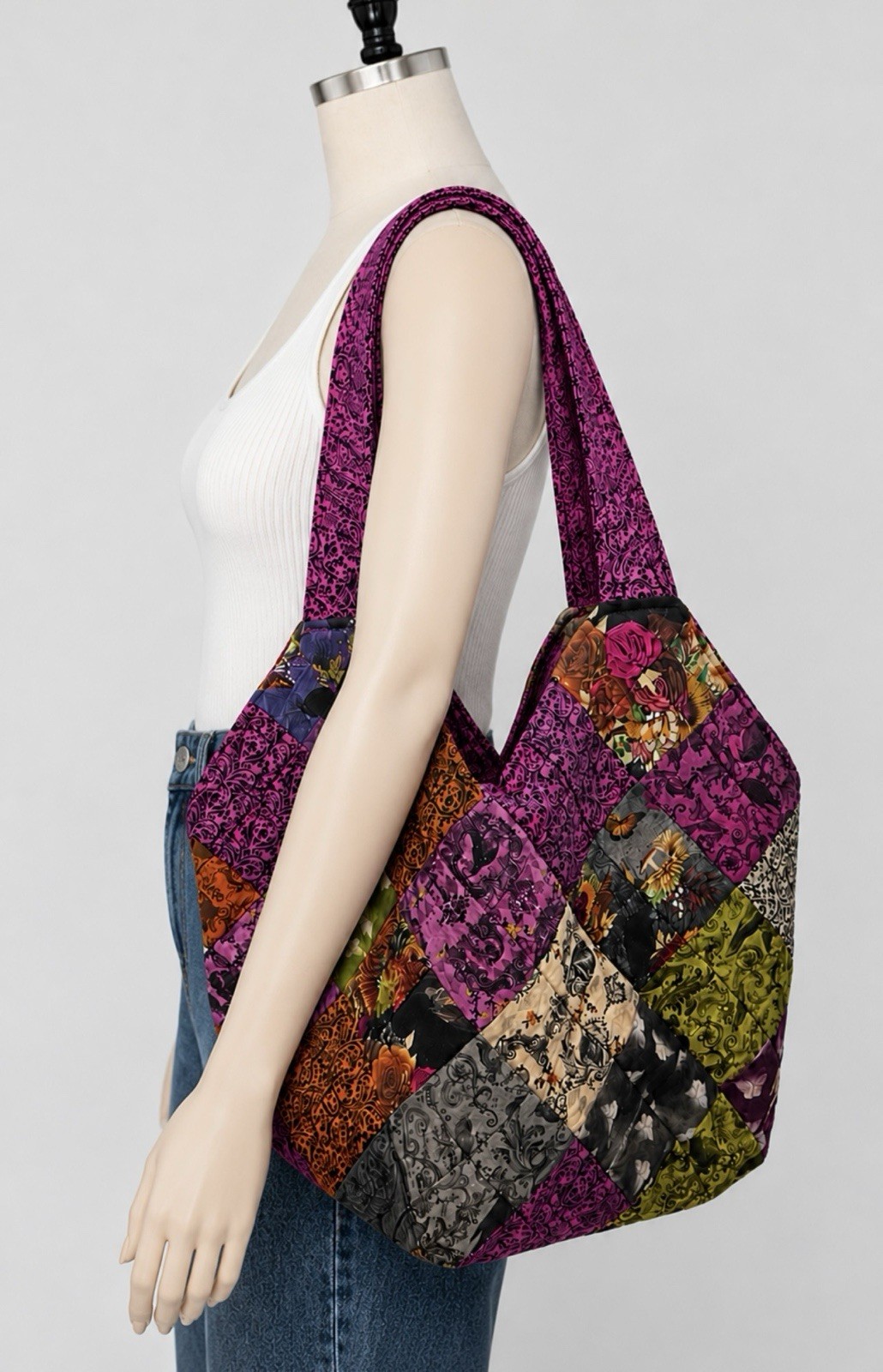 Mondo Bag BOHO Owls ravens Butterflies 100% Cotton Washable NEW