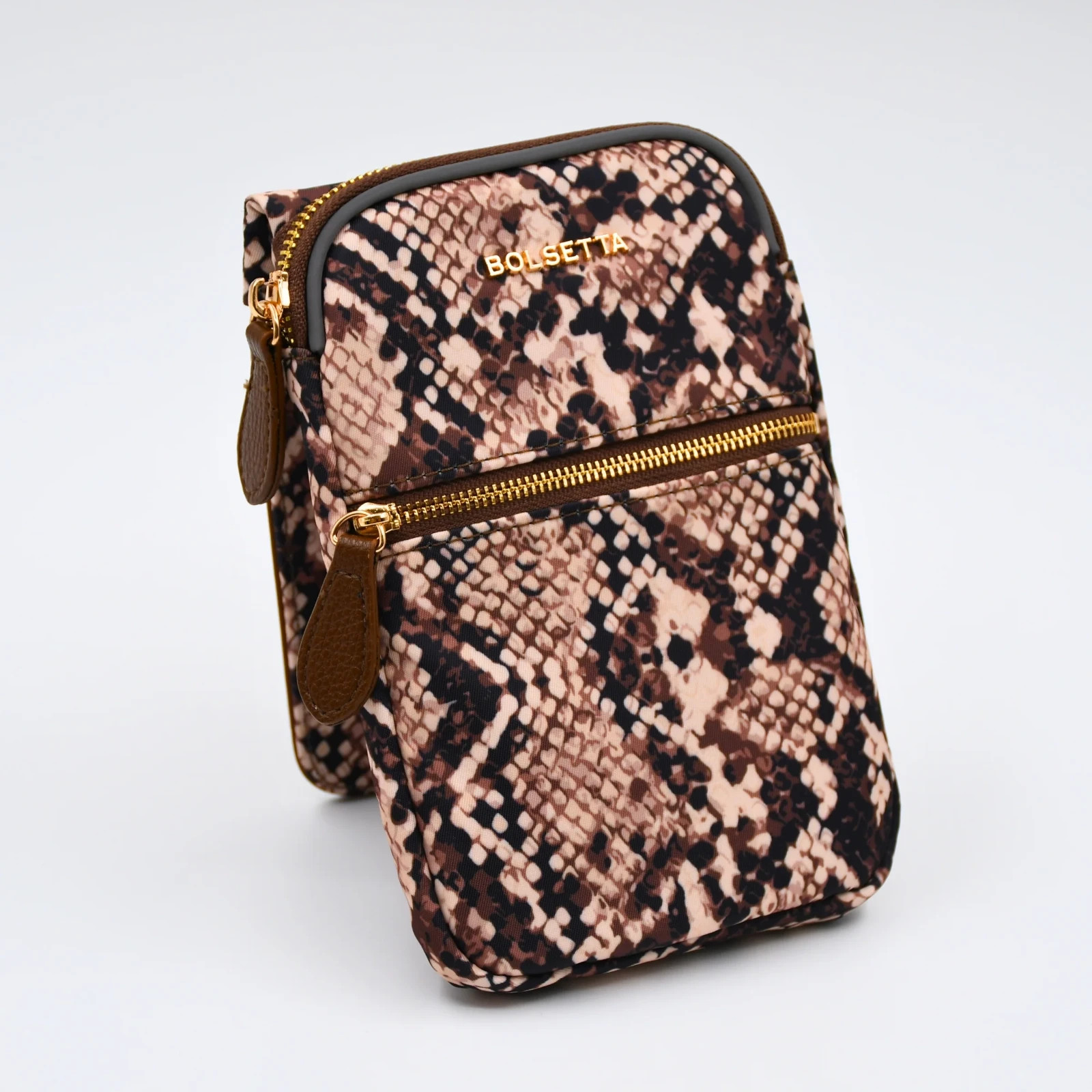 Bolsetta Magnetic Zippered Hip Pouch – Beltless Handbag + RFID – SNAKESKIN