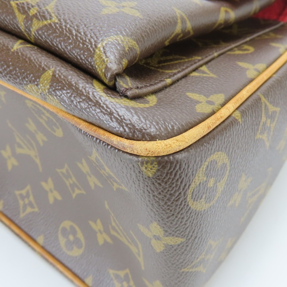 USED LOUIS VUITTON Tote Bag Multripri Cite M51162 Monogram/Nume leather Brow…