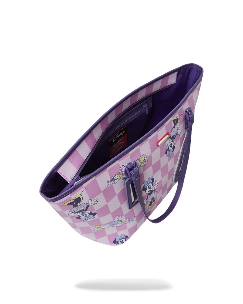 T9375 Sprayground Disney Minnie And Daisy Checkers Tote