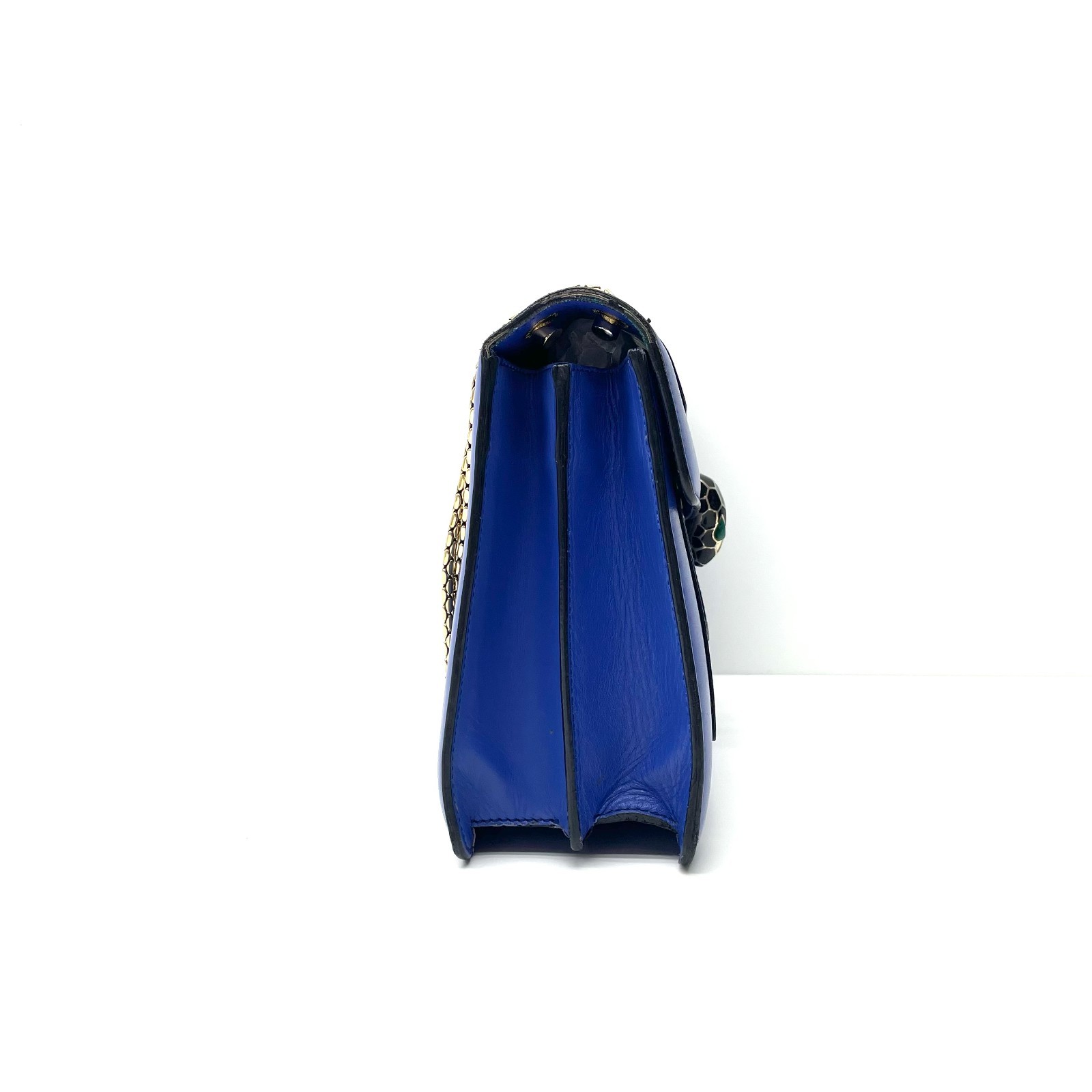 Bvlgari Serpenti Forever Royal Blue Smooth Calfskin Leather Shoulder Bag