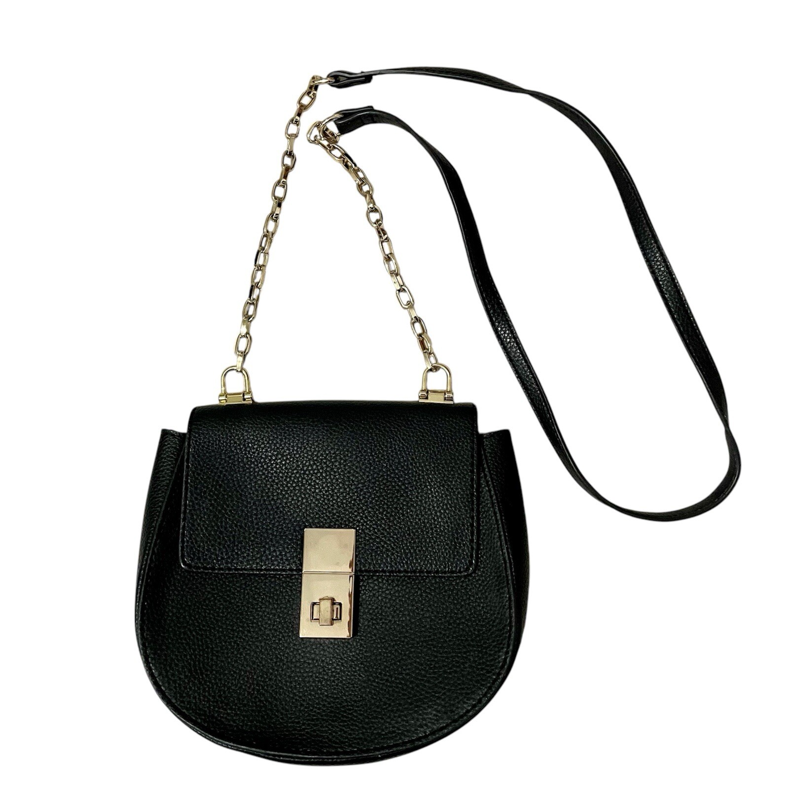 Express Crossbody Chain Purse Black Lined Classic Lightweight 7 X 8