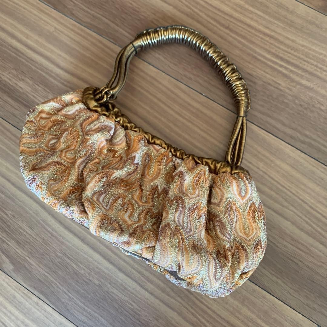 Missoni Women Party Bag Gold Color Almost unused Luxury Unique Elegant Design