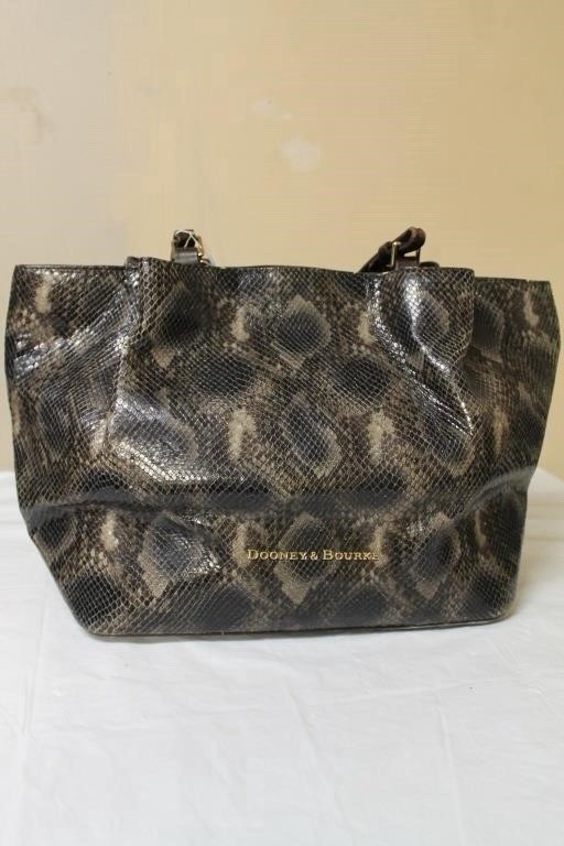 Dooney & Bourke Shoulder Bag Exotic Python Embossed Leather