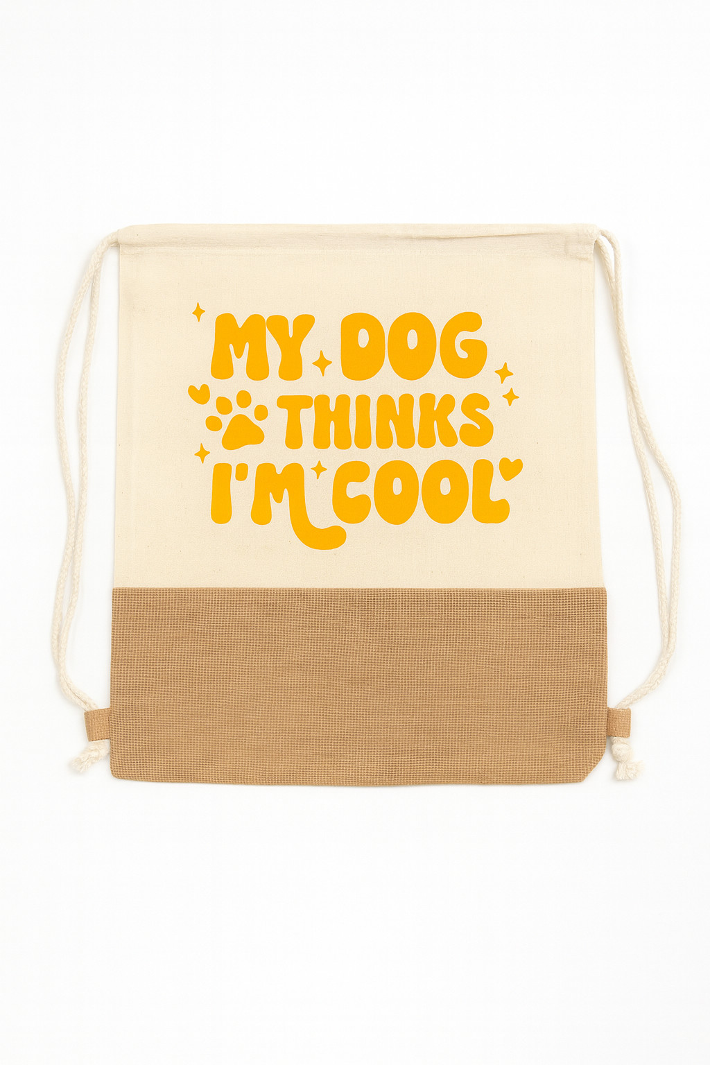 Jute Drawstring Bag With Beautiful Design