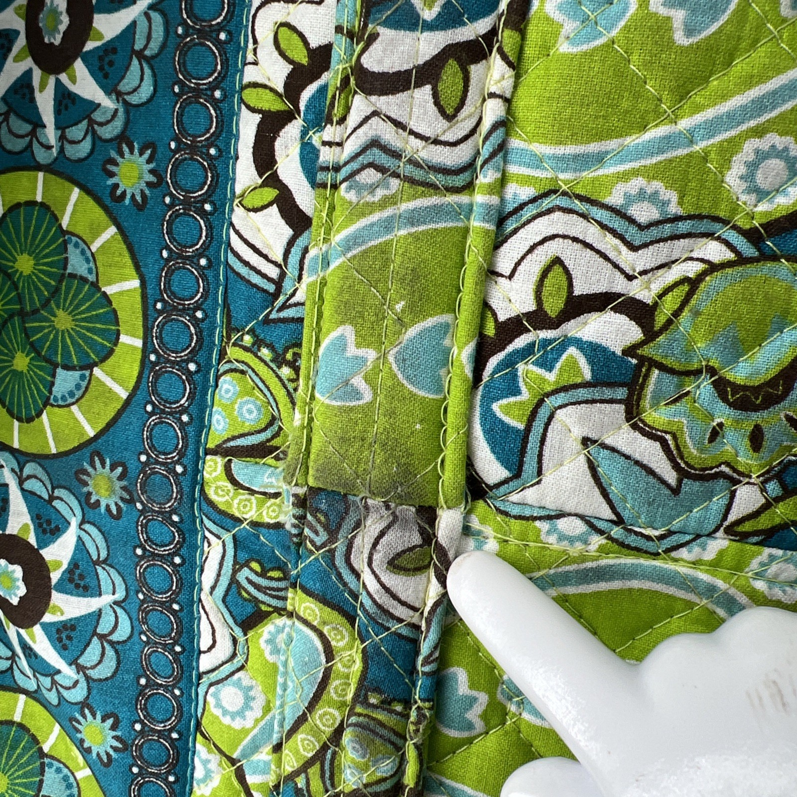 Vera Bradley Tinsley Blake Blue/Green Peacock Paisley Print Lg Duffel Bag
