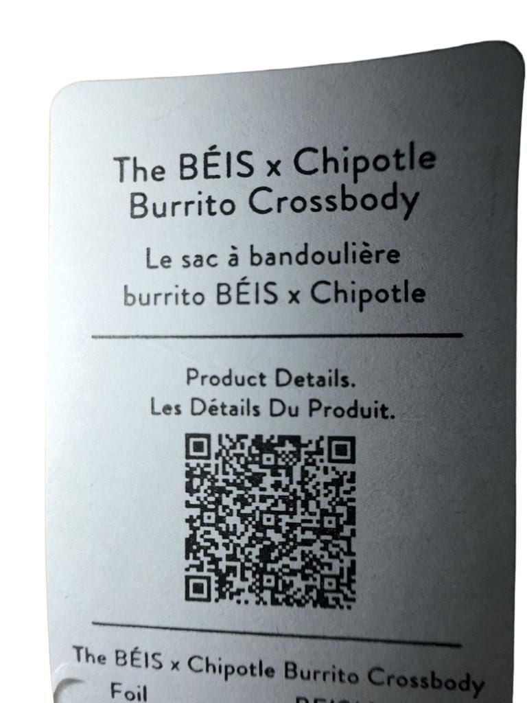 🚨 SOLD OUT 🚨 NWT BÉIS x Chipotle Burrito Crossbody Bag