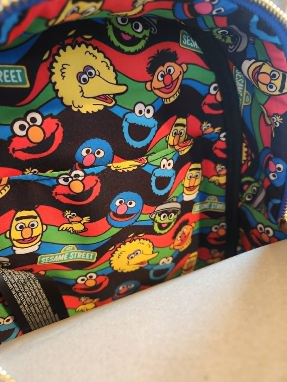 Loungefly Sesame Street Cookie Monster Plush Cosplay Mini Backpack With Coin Bag