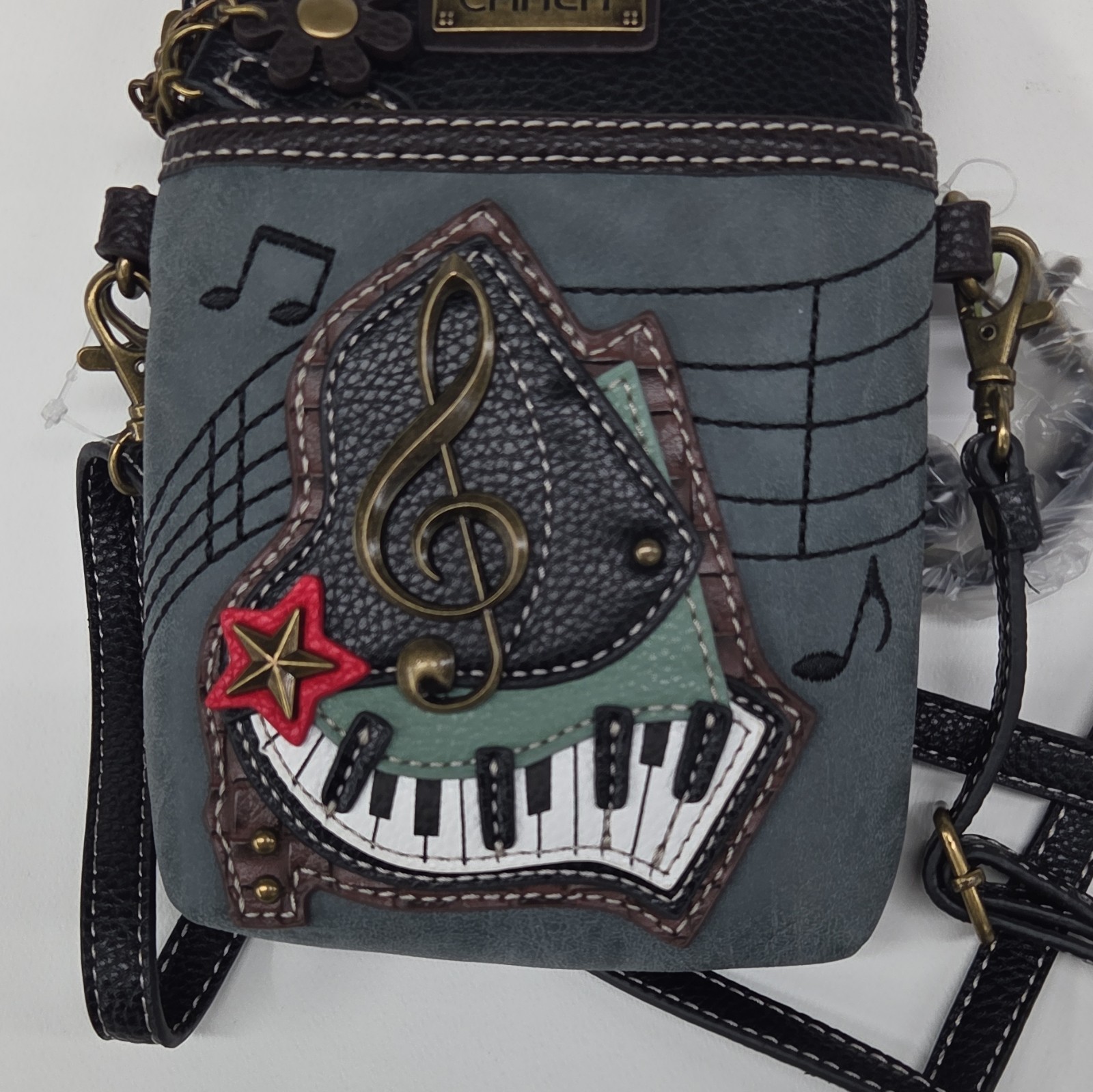 CHALA PIANO CELL PHONE CROSSBODY – USE AS A PURSE, CROSSBODY OR POUCH – INDIGO