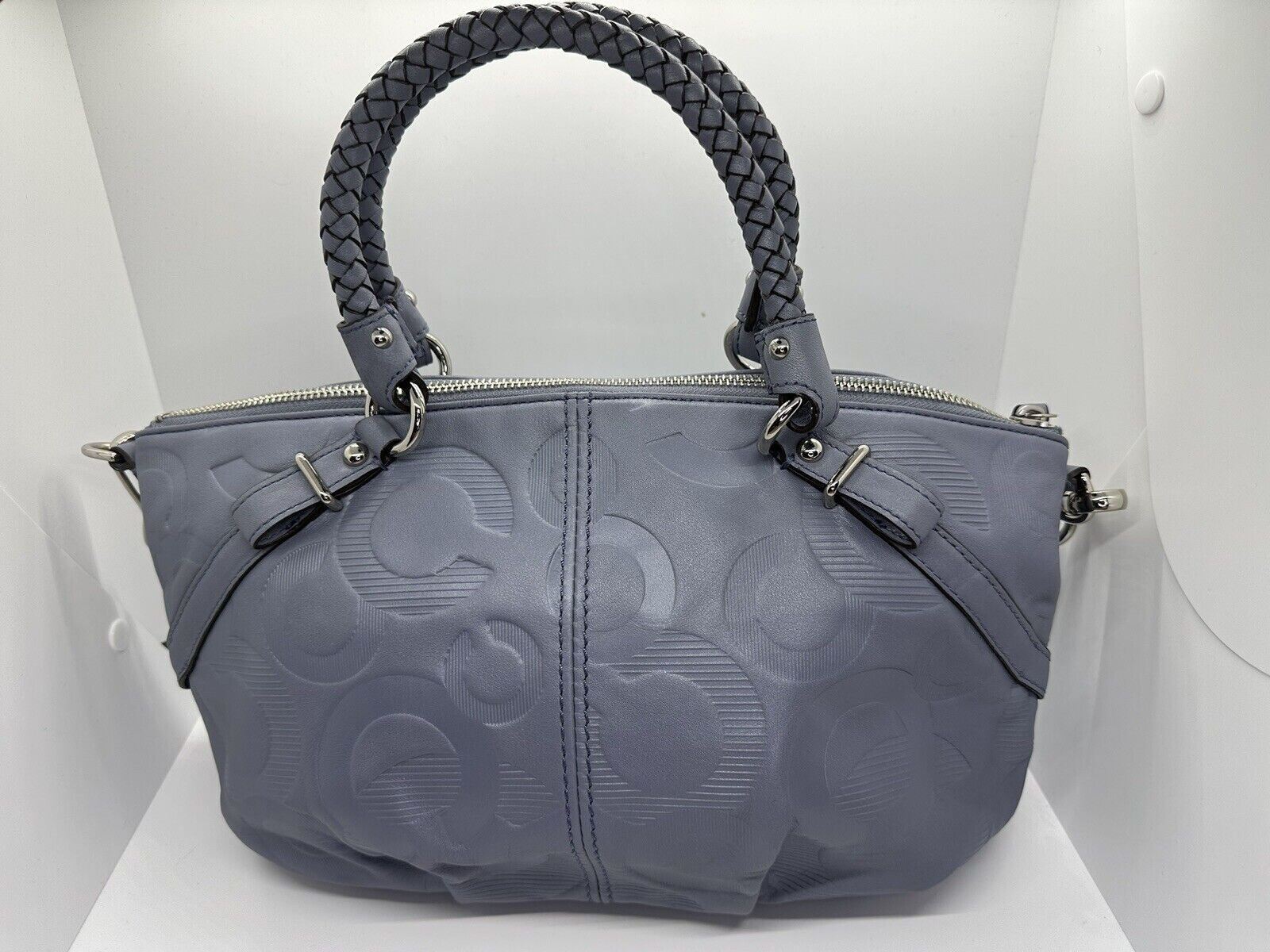 NWT Coach 15922 Wisteria Embossed Signature Madison Sophia Satchel RARE $398