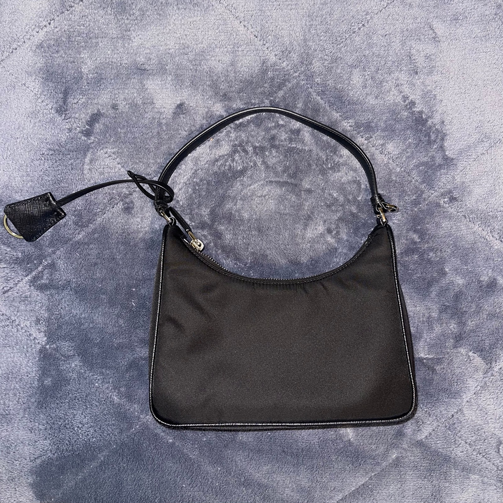 Prada Re-Edition 2005 Re-Nylon And Saffiano Mini Bag In Nero With Cert. Of Auth.