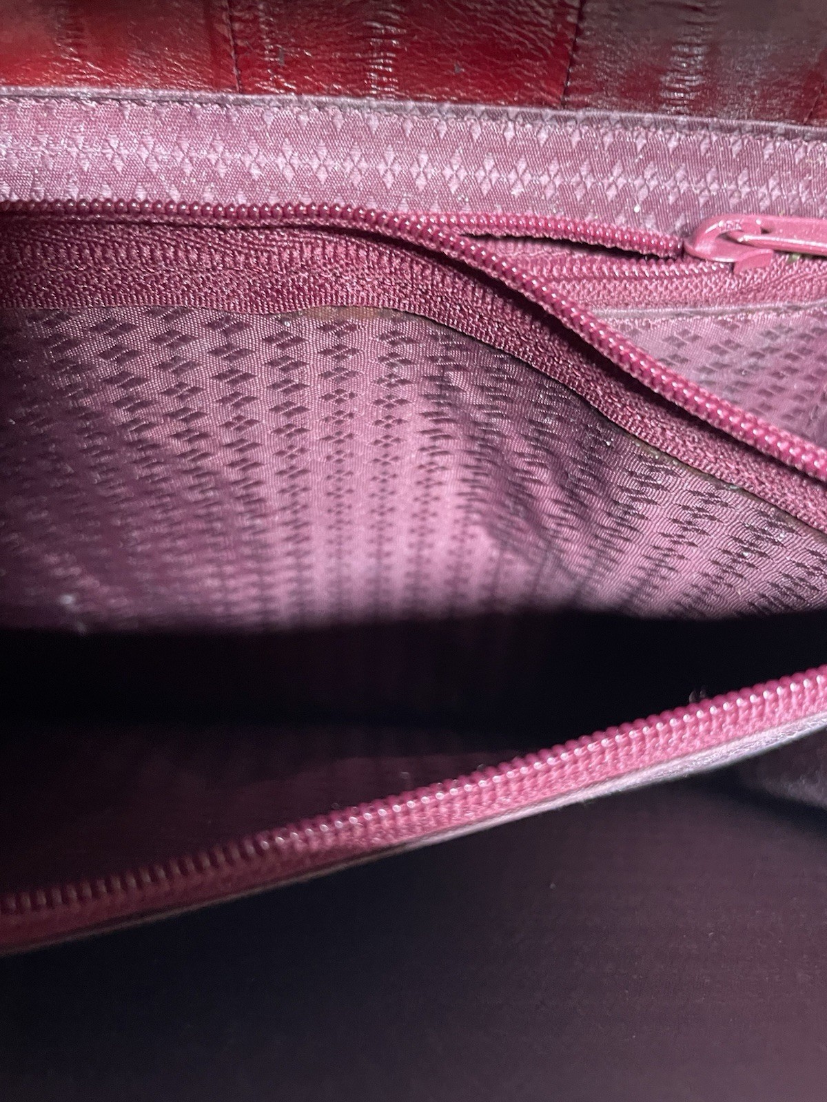 Vintage Genuine RedEel Skin Small Purse Clutch Shoulder Bag Made in Korea