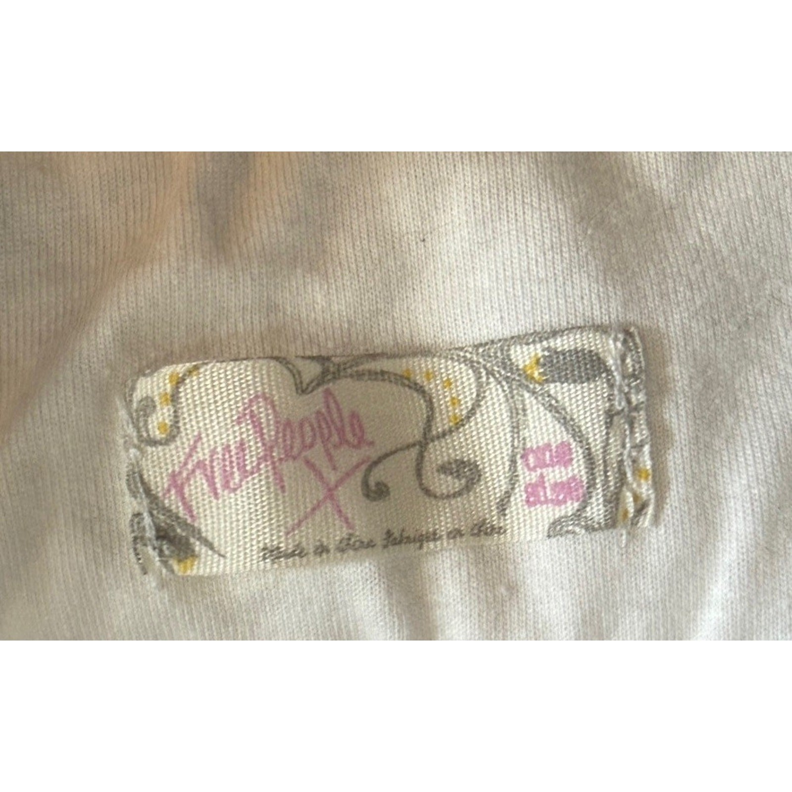 Free People Yin Yang Black and cream Soft Sweater Tote Bag Purse 16×13”