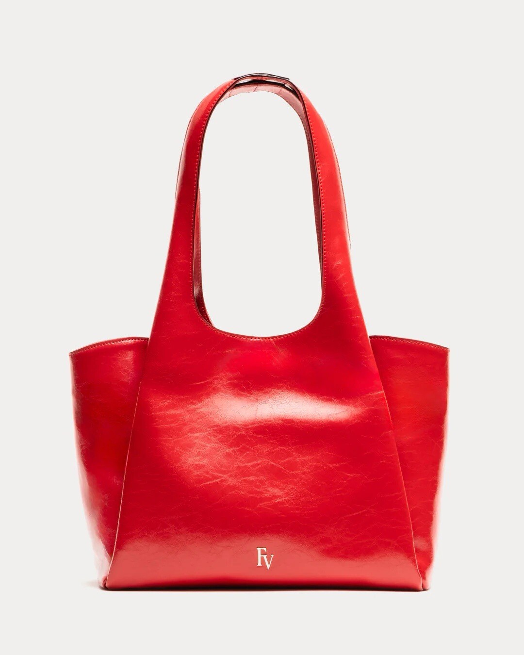 Frances Valentine Portia Satchel Crinkled Leather Red – BRAND NEW