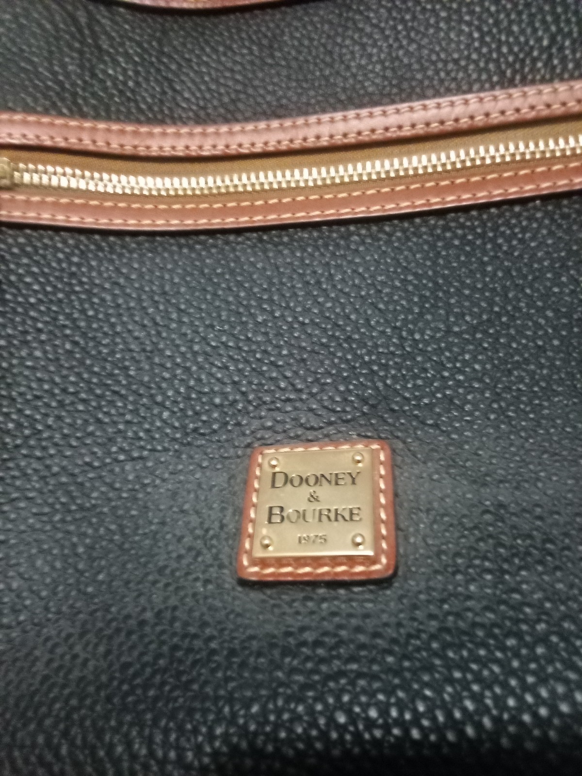 Dooney & Bourke Black And Brown Purse With Matching Wallet.