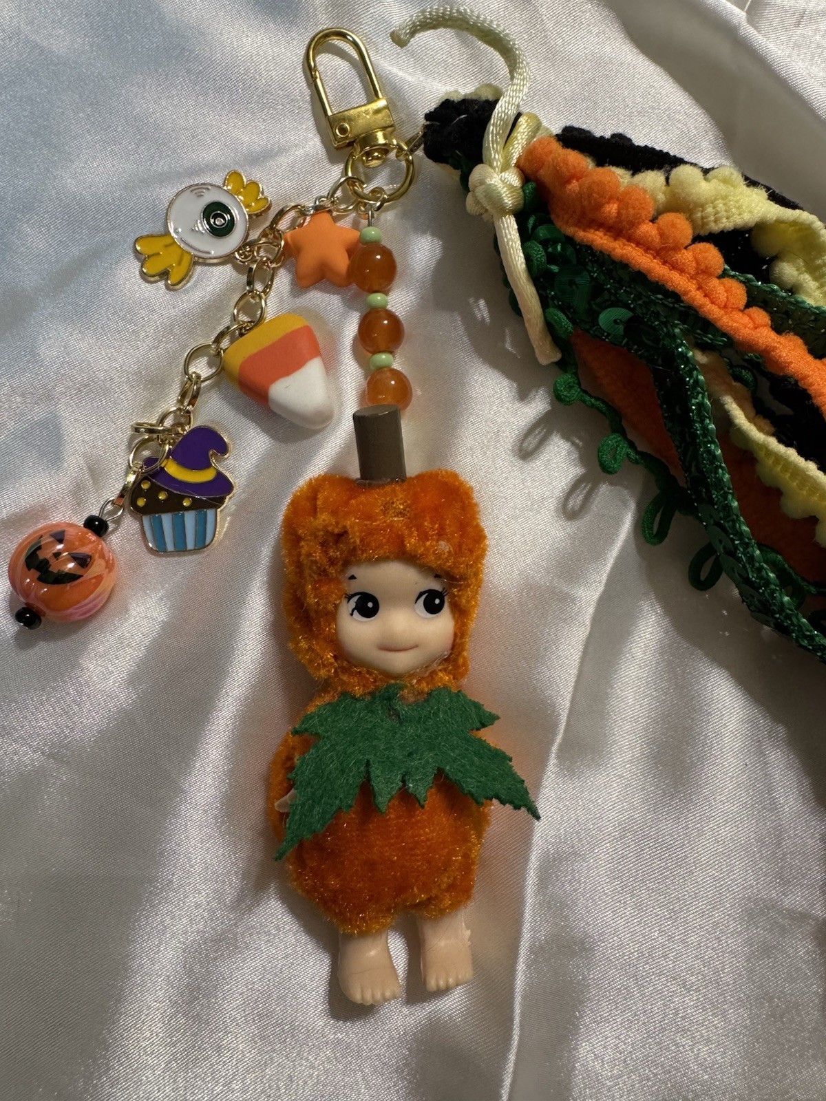 🎃 Custom Made Sonny Angel Dupe Pumpkin Bag Charm – Halloween Pumpkin Style
