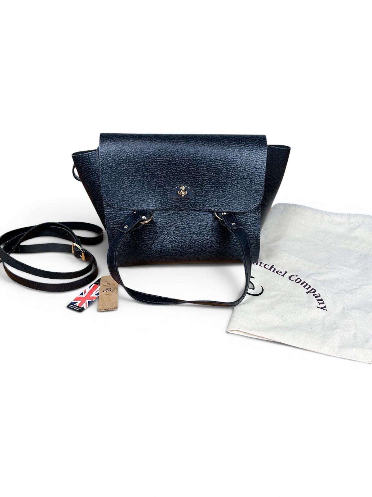 New Cambridge Satchel Company The Emily Leather Tote Bag Deep Navy