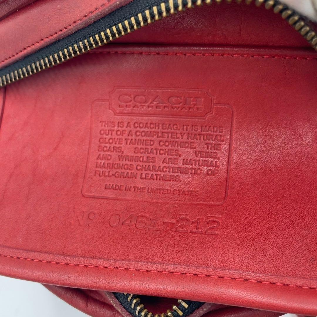 Old Coach Made in Japan Mini Shoulder Bag Half Moon Shape Leather R