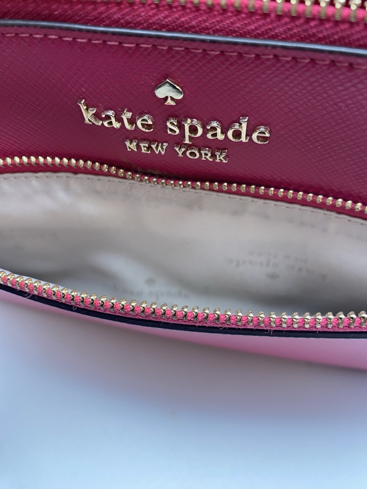 Kate Spade Staci Small Saffiano leather New York satchel handbag with clutch