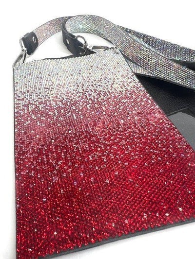 Jacqueline Kent DAZZLE ME DARLING CELLPHONE PURSE RED OMBRE With Strap 7″ X 5″