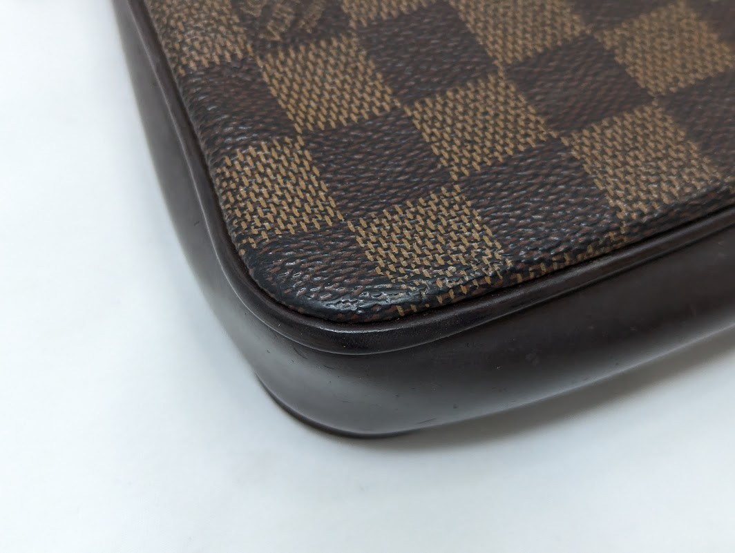 LOUIS VUITTON Damier Ebene Navona Accessories Pouch Hand Bag N51983 Authentic LV