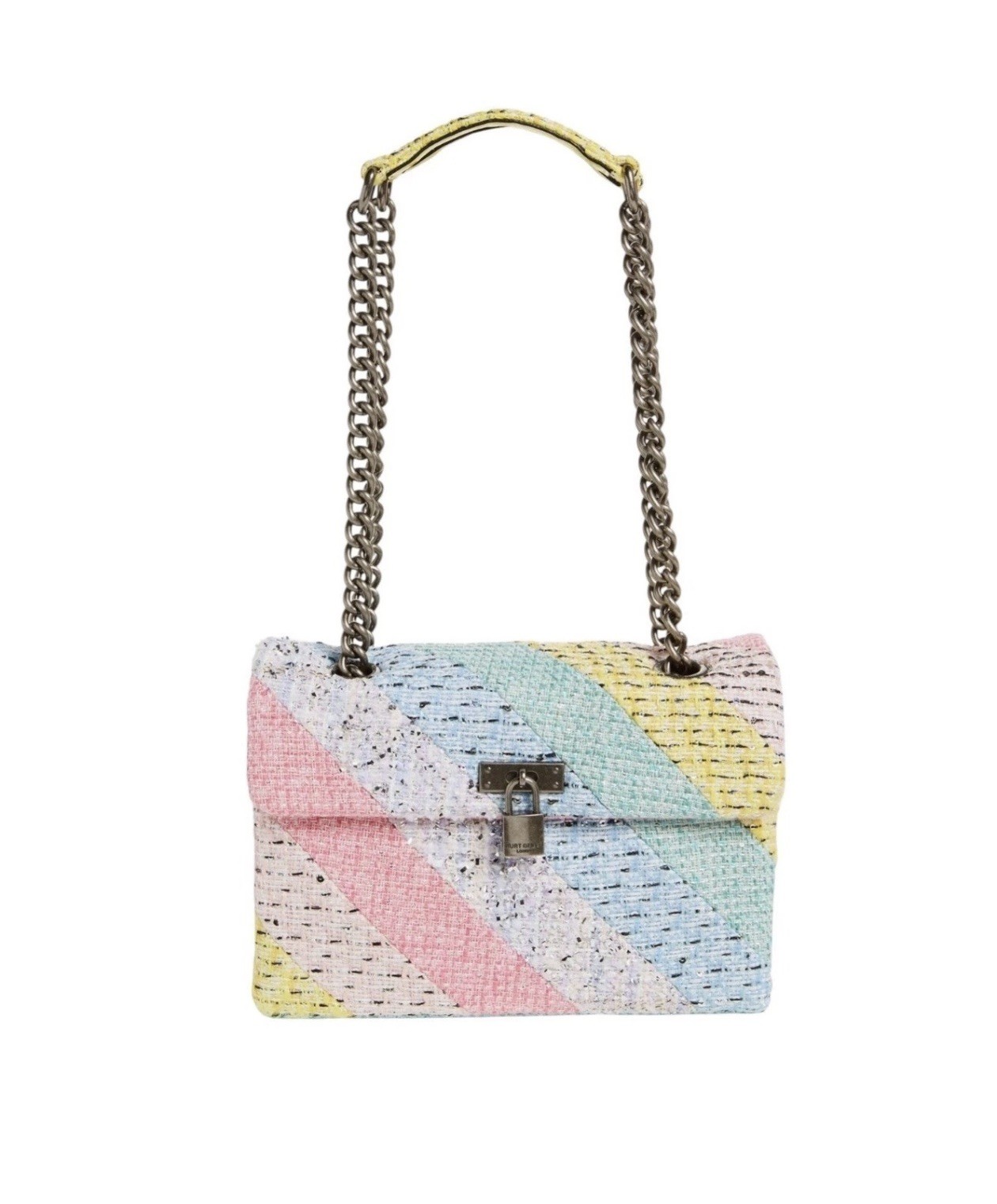 Kurt Geiger London Brixton Tweed Lock Shoulder Bag