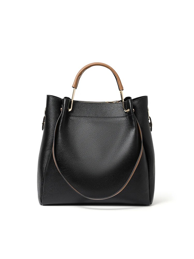 Genuine Cowhide Leather Tote Bag Women Large Shoulder Bag Handbag purse
