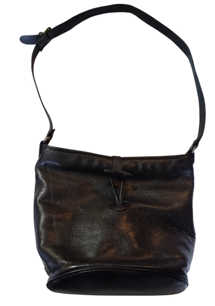Green Fields Purse Country Cowhide Leather Crossbody bag Black