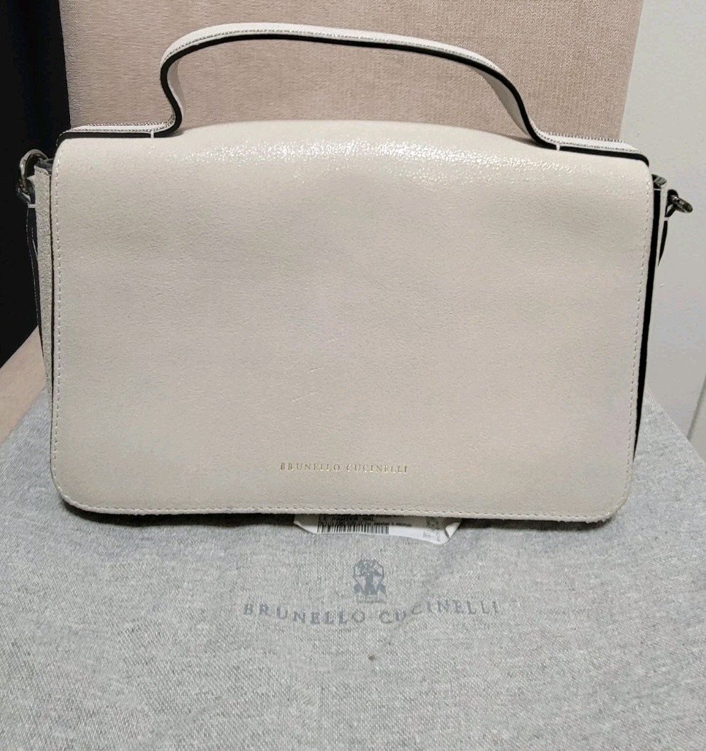2995$ Brunello Cucinelli Womens Leather Crossbody/shoulder Bag. Made In Italy
