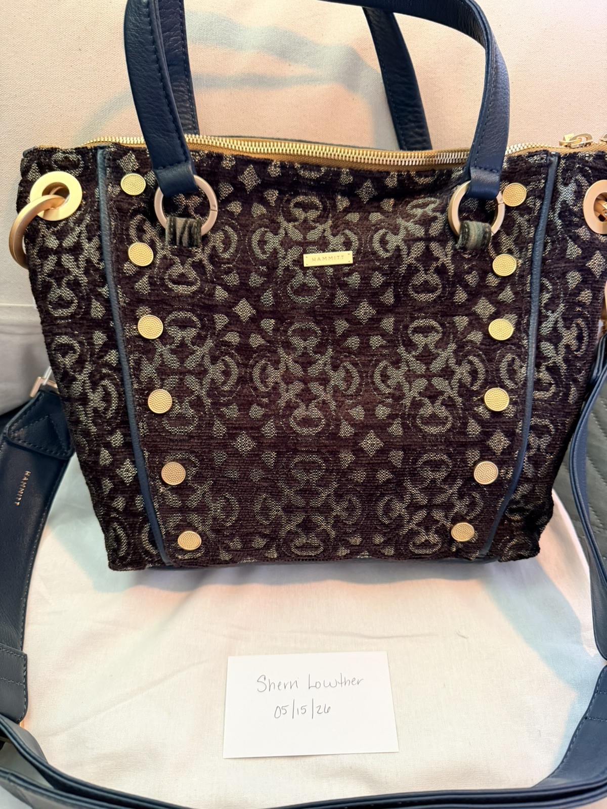 Hammitt Daniel Medium Antique Atelier Tapestry Satchel Crossbody Bag