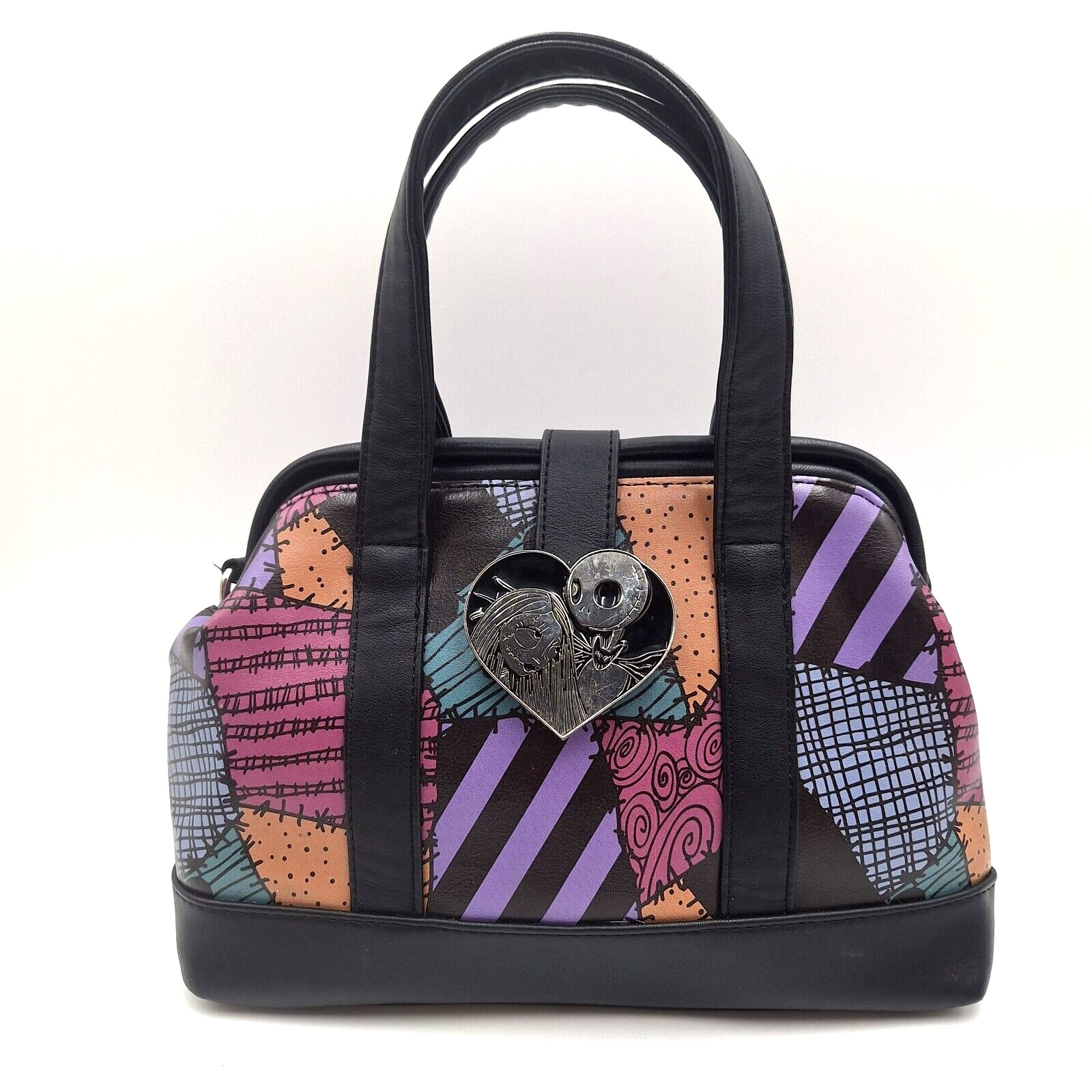 Jack & Sally Patchwork Purse Nightmare Before Christmas Hand Bag Bioworld Disney
