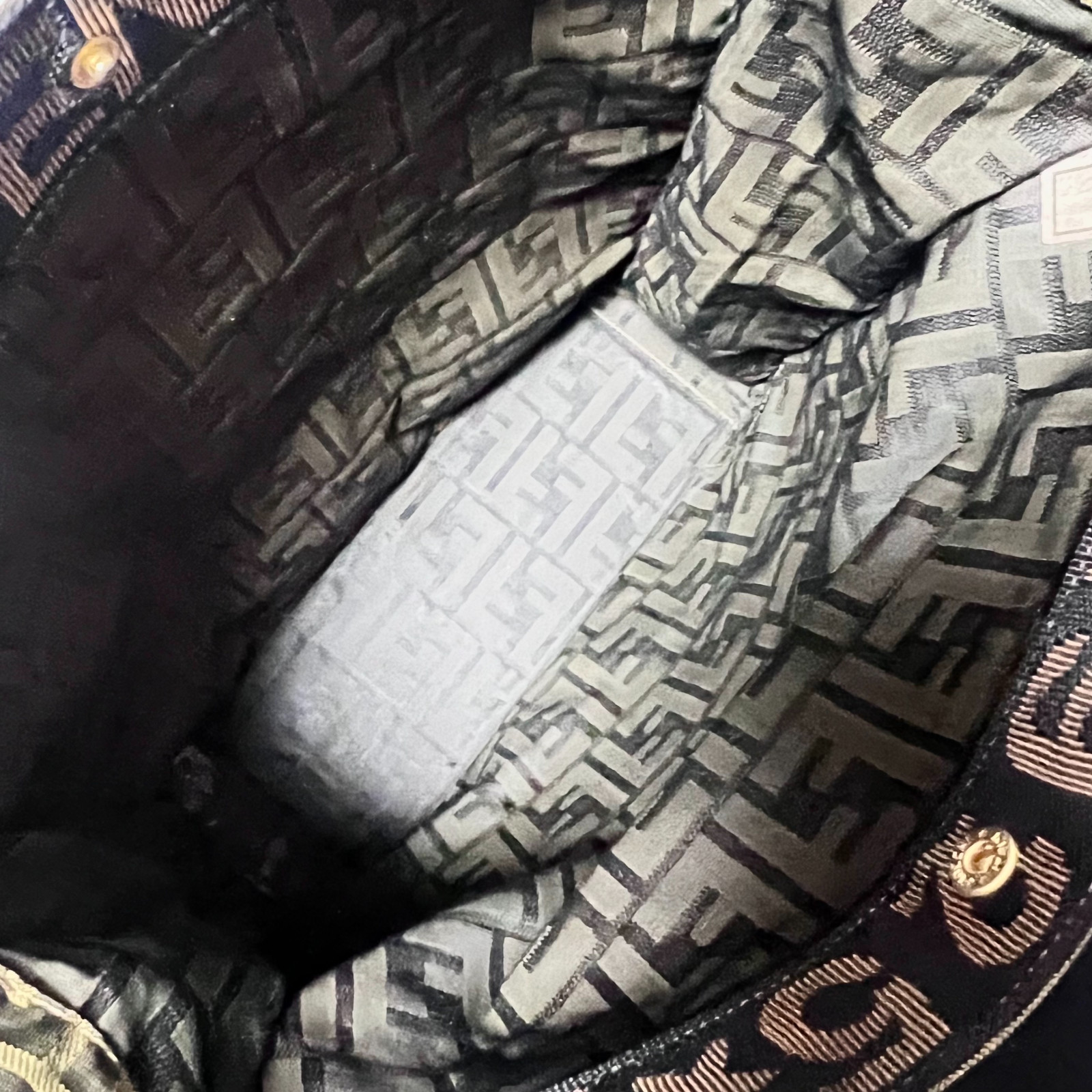 FENDI ROMA 1925 Zucca Pattern Foldable Tote Bag 26555 Brown