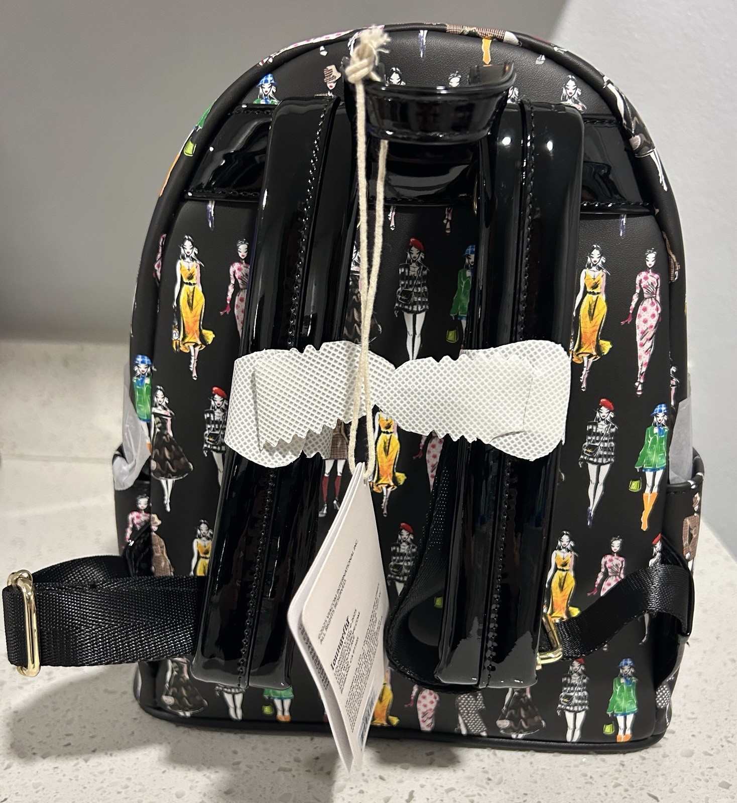 Loungefly Emily in Paris Mini Backpack Faux Leather Camera Graphic Print Zip