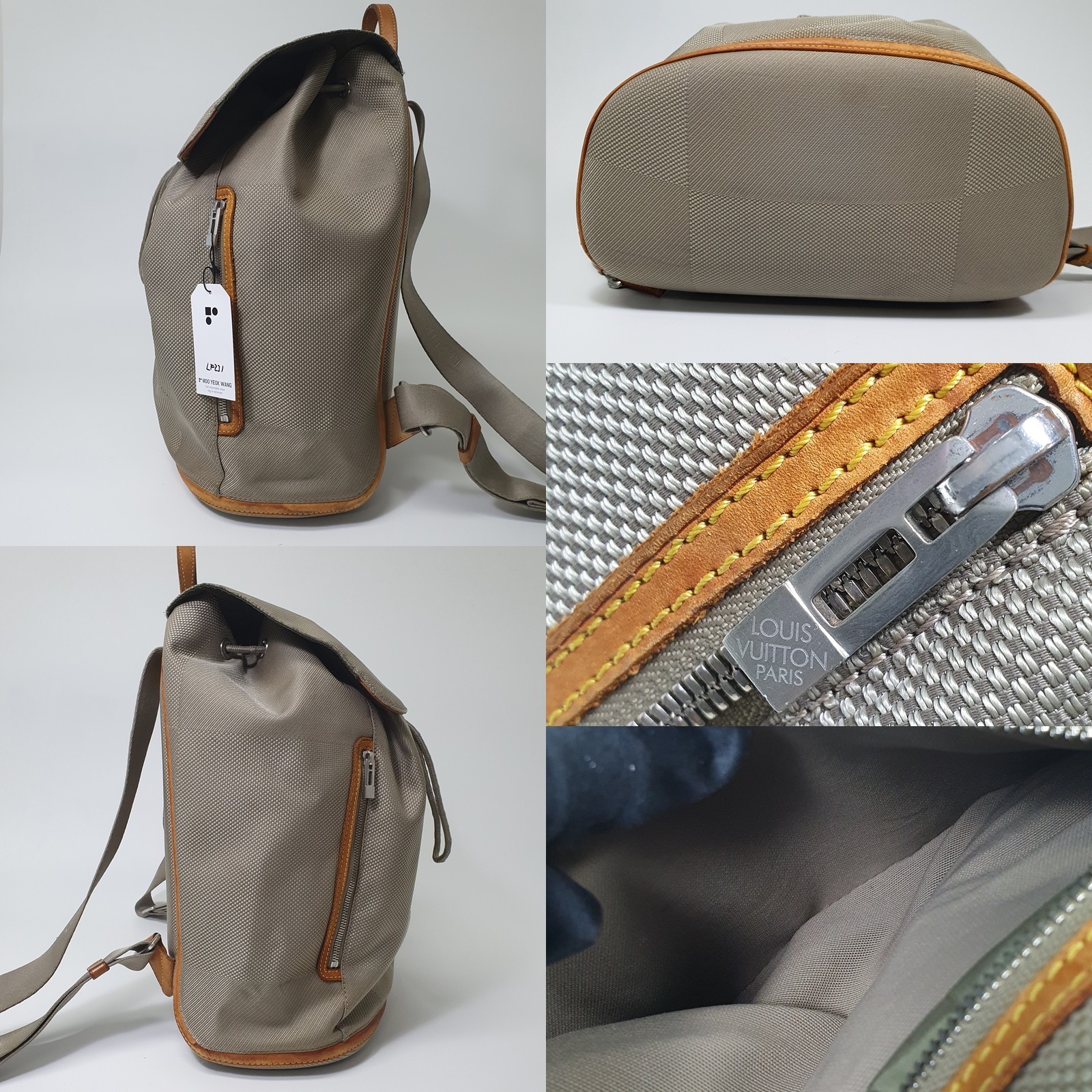 Authentic Louis Vuitton Pionie Damier Geant Backpack M93056 Guaranteed Bag LF231