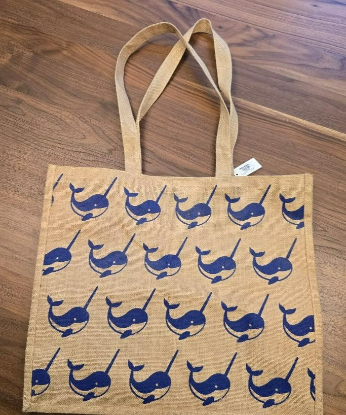 Burlap Tote Bag with Handles 18″x15.5″x7.5″