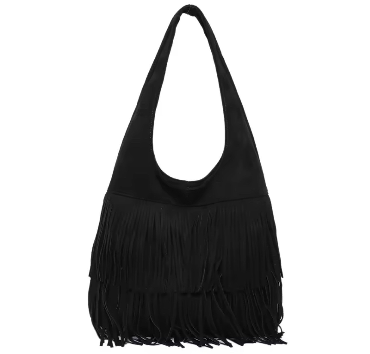 Tassel Medium Women’s Crescent Shoulder Bag Fringe Bohemian Casual