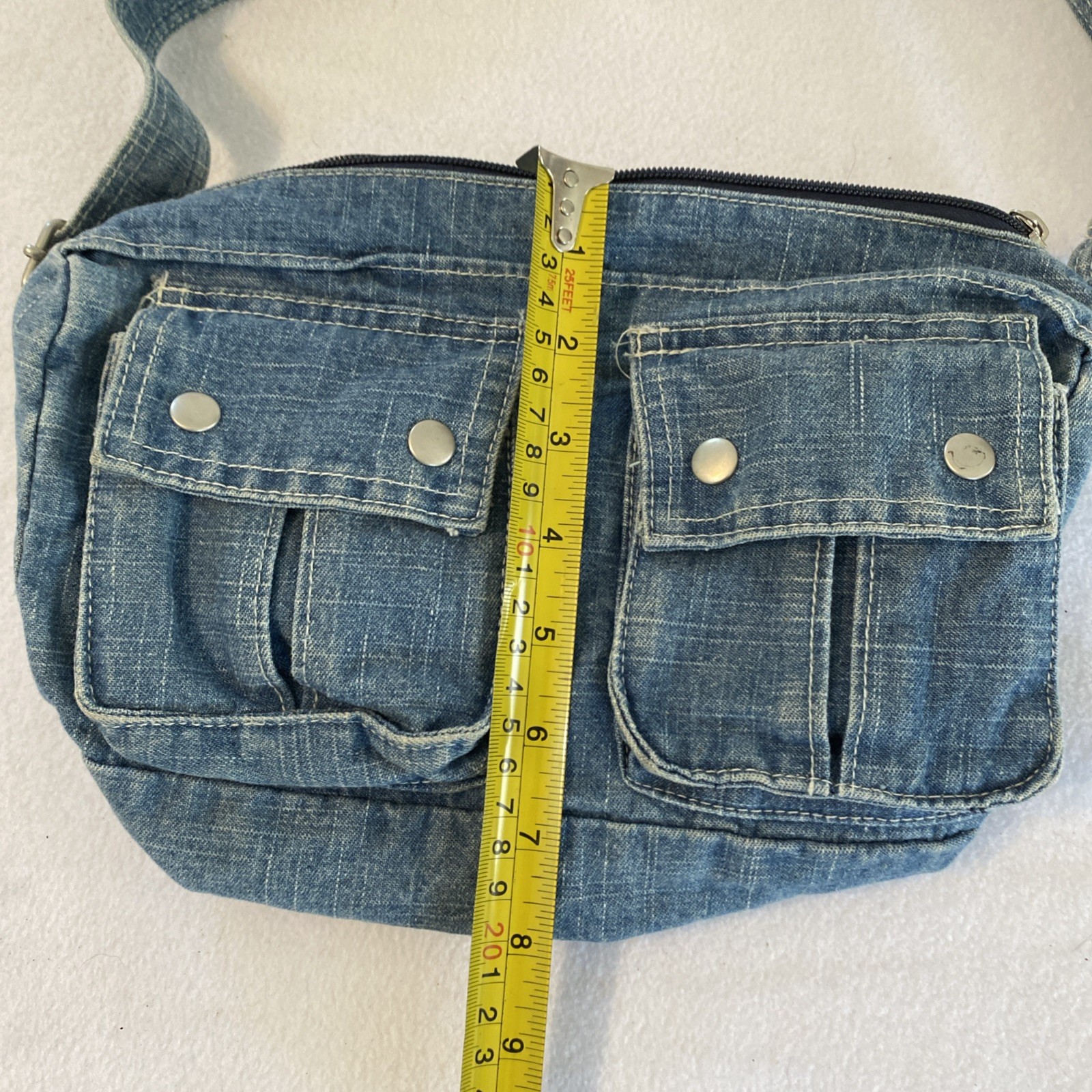 Denim Jeans Tote Bag Purse Vintage Y2k Pockets Clean Blue Jeans