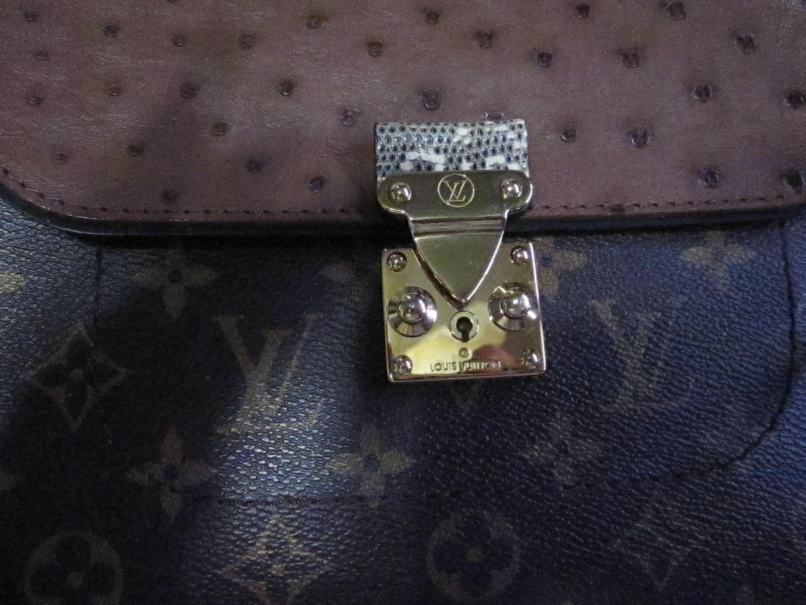 Louis Vuitton shoulder majesteau exotic purse never used